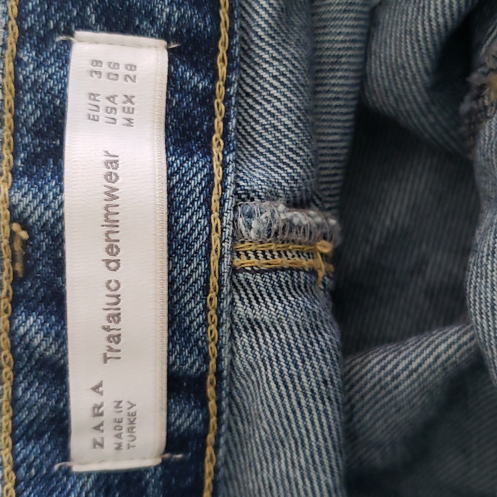 ZARA Trafaluc NEW Jeans Women's 6 Slouchy Ruched Extra Long NWT - Picture 9 of 16